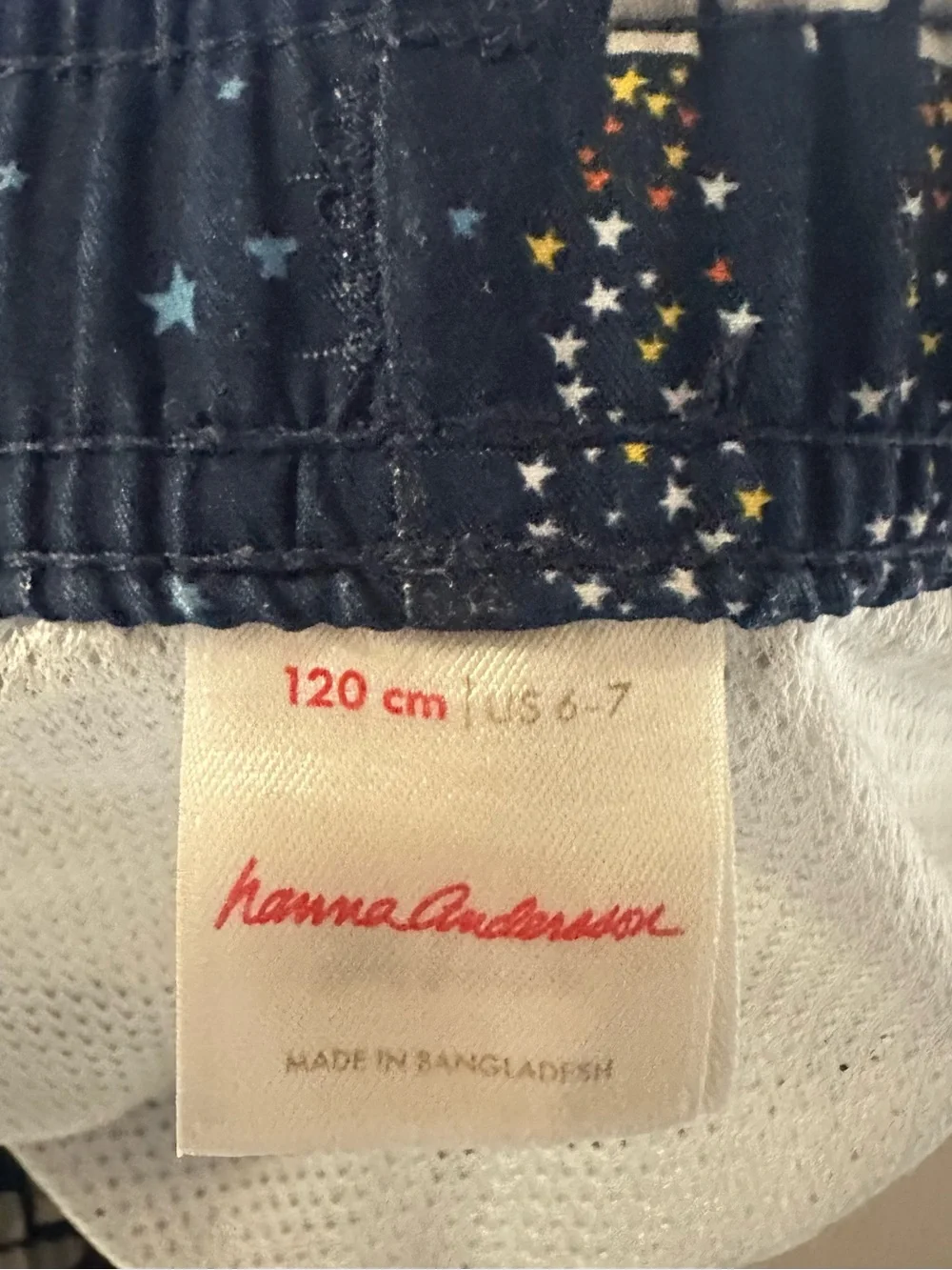 Hanna Andersson Kids Navy Space Shuttle and Earth Swim Trunks Size 120 cm 6-7